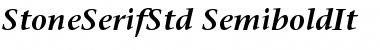 ITC Stone Serif Std Semibold Italic Font