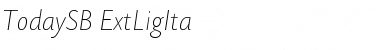 TodaySB-ExtLigIta Regular Font