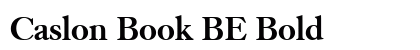 Caslon Book BE Bold preview