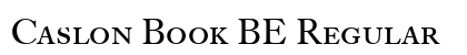 Caslon Book BE Regular Preview