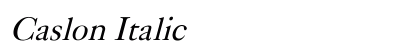 Caslon Italic preview
