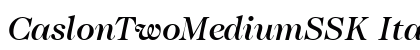 CaslonTwoMediumSSK Italic preview