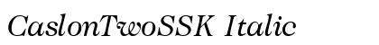 CaslonTwoSSK Italic preview