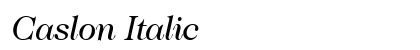 Caslon Italic preview