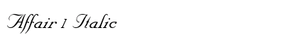 Affair 1 Italic preview