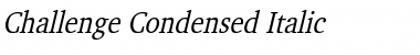 Challenge Condensed Italic Font