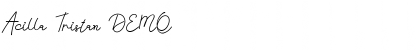Acilla Tristan DEMO Regular Font
