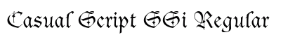 Casual Script SSi Regular preview