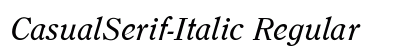 CasualSerif-Italic Regular