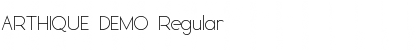 ARTHIQUE DEMO Regular Font