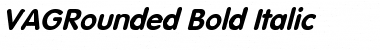 VAGRounded-Bold Italic Regular Font