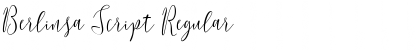 Berlinsa Script Regular Font