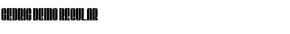 Download CEDRIC demo Font Download CEDRIC demo Font