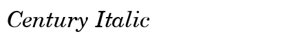 Century Italic Preview
