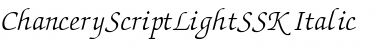 ChanceryScriptLightSSK Italic Font