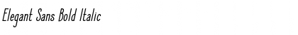 Elegant Sans Bold Italic Font
