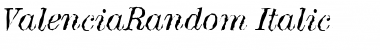 ValenciaRandom Italic Font