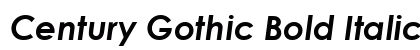 Century Gothic Bold Italic Preview