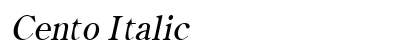 Cento Italic Preview