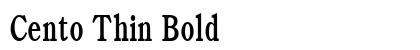 Cento Thin Bold preview