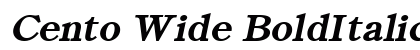 Cento Wide BoldItalic Preview