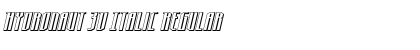 Hydronaut 3D Italic Regular Font