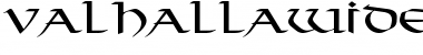 ValhallaWide Normal Font