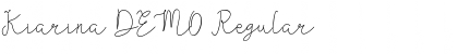 Kiarina DEMO Regular Font Kiarina DEMO Regular Font