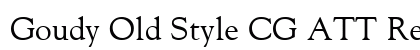 Goudy Old Style CG ATT Regular Preview