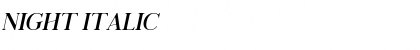 Night Italic Font