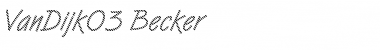 Download VanDijk03 Becker Font