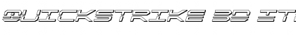 QuickStrike 3D Italic Italic Font