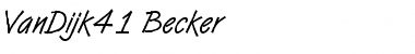 Download VanDijk41 Becker Font