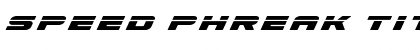 Download Speed Phreak Title Italic Font