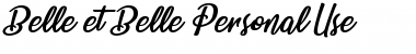 Belle et Belle Personal Use Regular Font