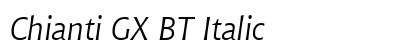 Chianti GX BT Italic Preview