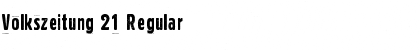 Download Volkszeitung 21 Font