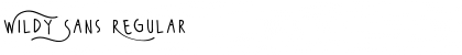 Wildy Sans Regular Font