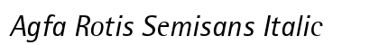 Agfa Rotis Semisans Italic Preview
