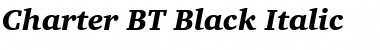Charter BT Black Italic Font
