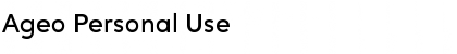 Download Ageo Personal Use Font