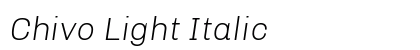 Chivo Light Italic