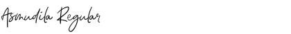 Asmudila Regular Font