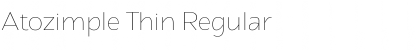 Atozimple Thin Regular Font