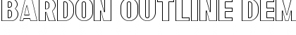 Bardon Outline Demo Outline Font