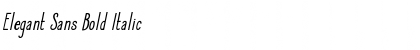 Elegant Sans Bold Italic Font