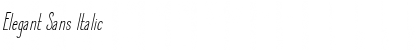 Elegant Sans Italic Font