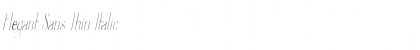 Elegant Sans Thin Italic Font