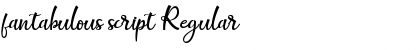fantabulous script Regular Font