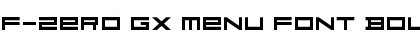 F-Zero GX Menu Font Bold Bold Font